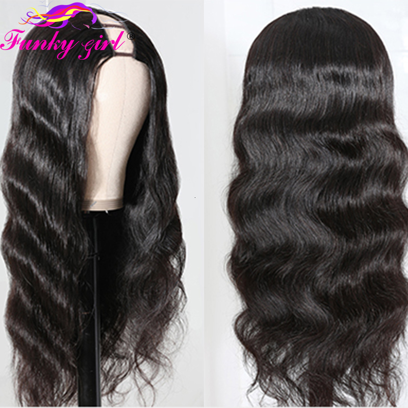 FG Body Wave 2X4 U Part Natural Wigs 8~28 Inch For Black Women 150% Brazilian Curly Human Hair Wig