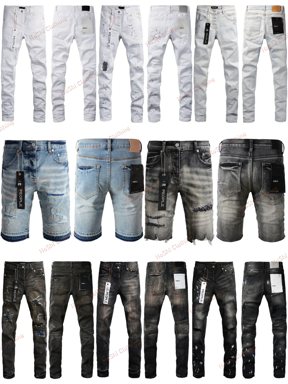 jeans for mens designer jeans mens pants high quality mens trendy multiple splashed ink distressed distressed jeans mens slim fit elastic small leg pants
