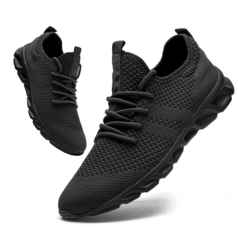 Men Casual Sport Shoes Light Sneakers White Outdoor Breathable Mesh Black Running Shoes Athletic Jogging Tennis Shoes