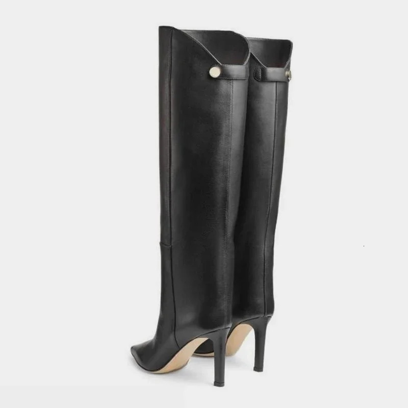 JOZHAMTA Size 34-43 Knee Brand Sexy Super High Heels Shoes For Women Winter 2025 Leather Long Boots