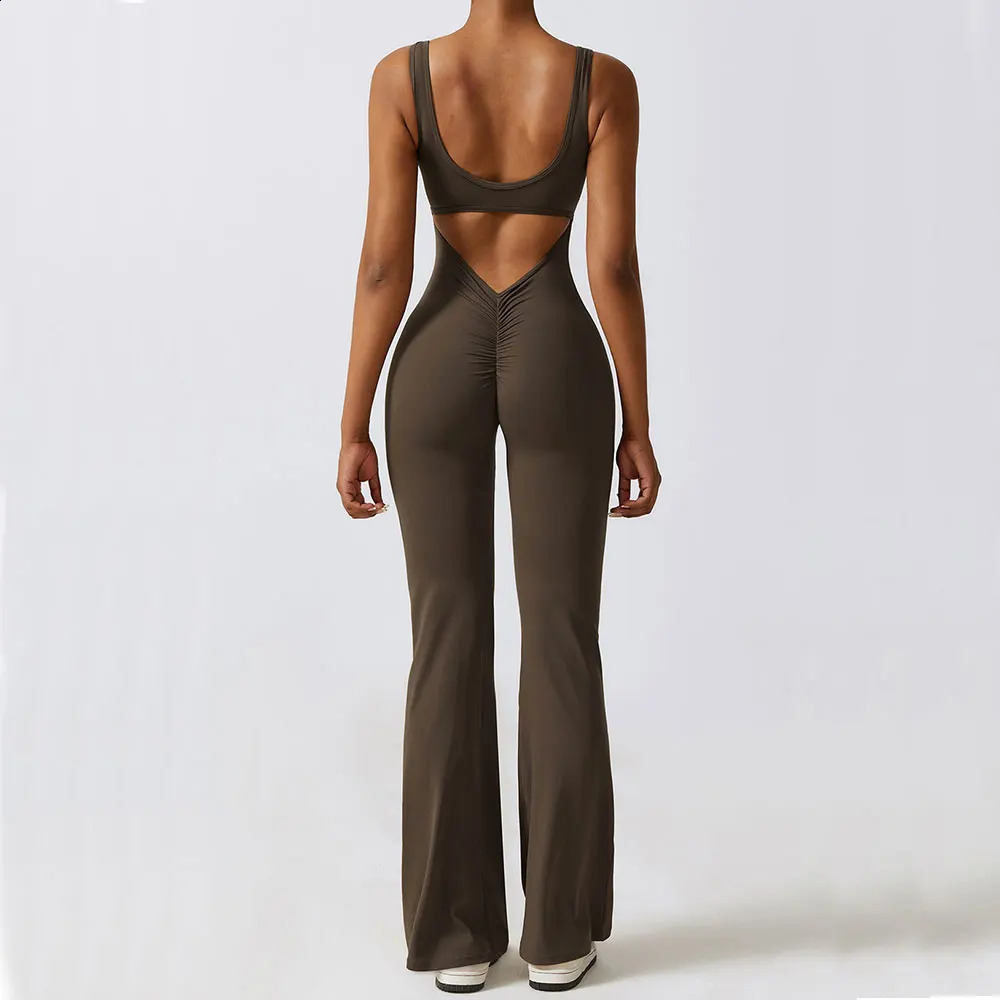 Women Jumpsuits OnePiece Yoga Suit Dance Belly Tightening Fitness Workout Set Stretch Bodysuit Gym Clothes Push Up Sportswear 240820
