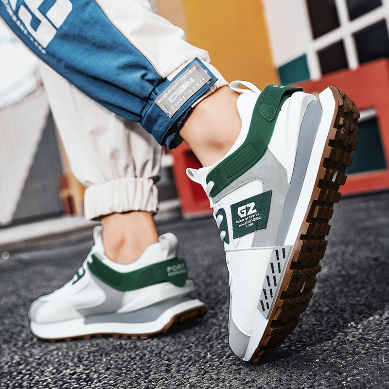 Men's outdoor running versatile thick soled mesh casual shoes 241115