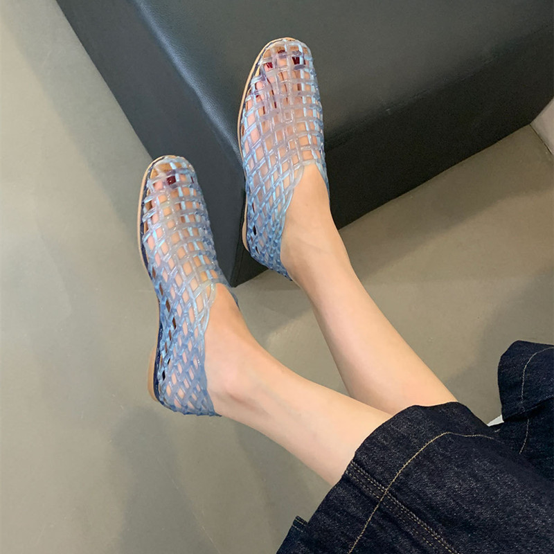 Jelly Sandals Women, Transparent Hollow Out Flats Shoes for Summer Beach Vacation dh911125171
