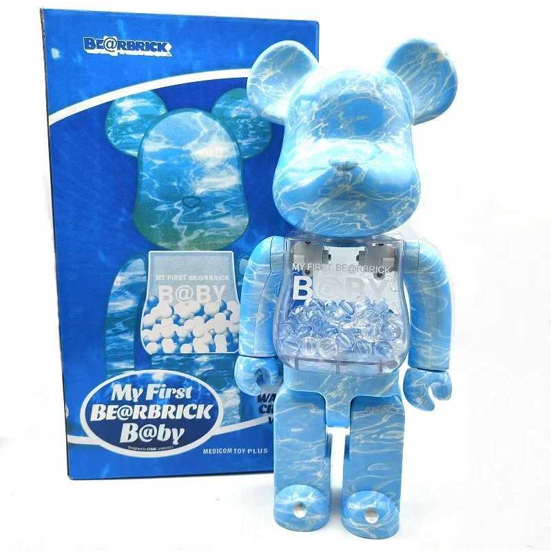Decorative Objects Figurines 28cm Bear Pattern 400 Action Picture Violent Bear Surfing Hagim Sorayamae 2G Bear Pattern Building Blocks Bear Decoration