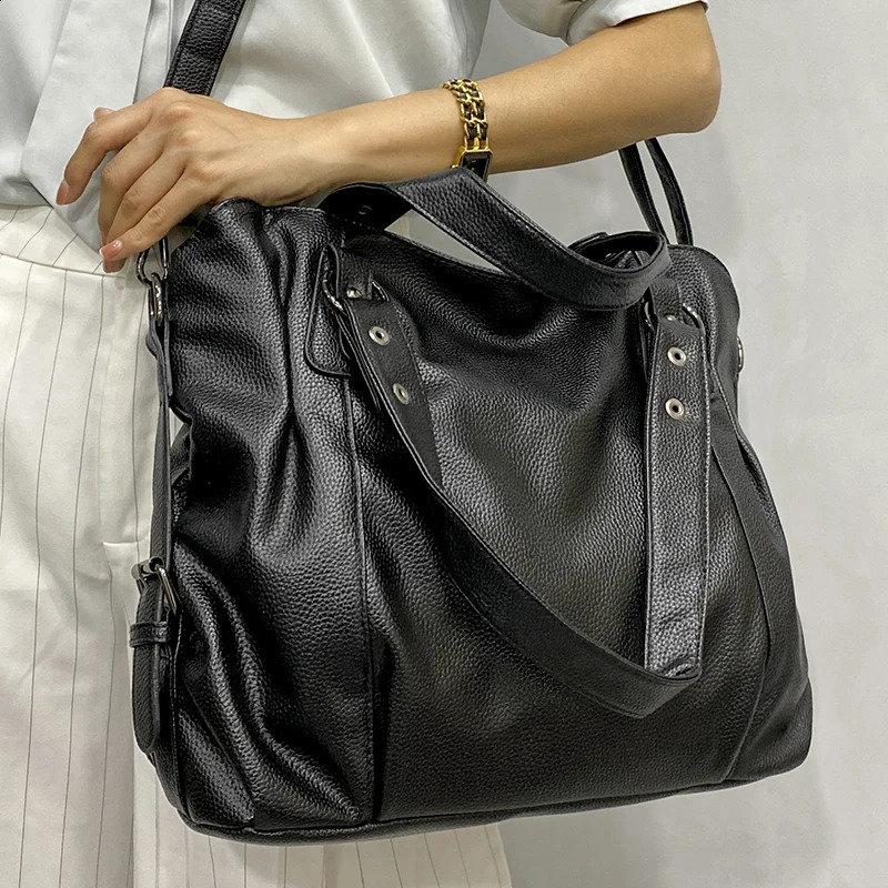 Female Hobo Handbag Large Capacity Shoulder Bags Big Stylsih Tote Bag Ladies Soft Leather Hobos Messenger Bags Women Shopper Bag 250103