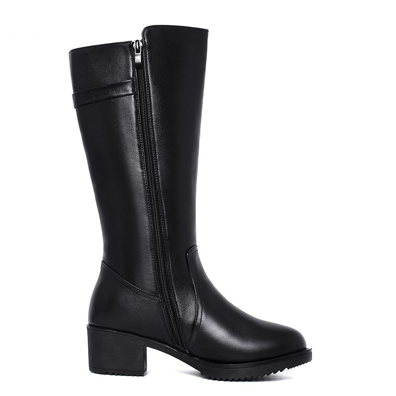 AIYUQI Women Boots Genuine Leather 2024 New Warm Thick Women's Wool Boots Large Size Winter Shoes For Women