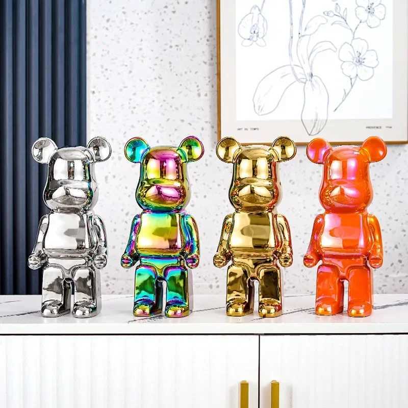 Decorative Objects Figurines Home Decoration Accessories Bear 28cm Living Room Decoration Home Decoration Desktop Decoration Ceramic Picture T240829