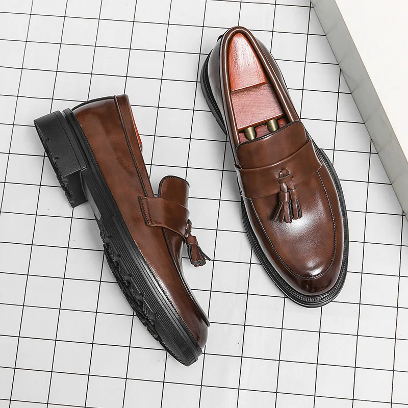 Mens Dress Men's Formal Original Leather Italian Skin Shoes for Men Elegant Casual Business Social Male Shoe 032d