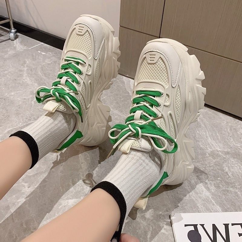 Women's thick soled height increasing versatile sports and leisure board shoes