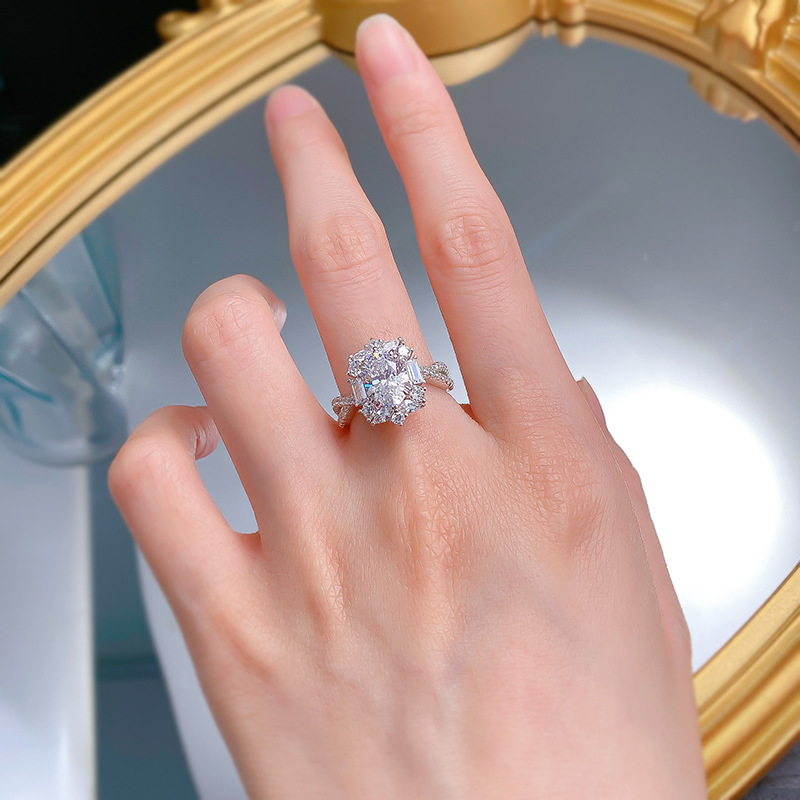 2024 Top Jewelry: urious Sterg Sier Moissanite Eternity Band Ring dh910320090