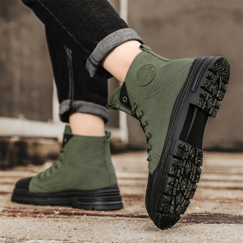 Mens CYYTL Boots Casual Canvas Shoes Winter Designer Ankle Platform Motorcycle Tactical Cowboy Combat Work Hiking c18f