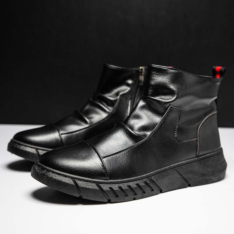 Men's casual personalized fashionable British high top boots