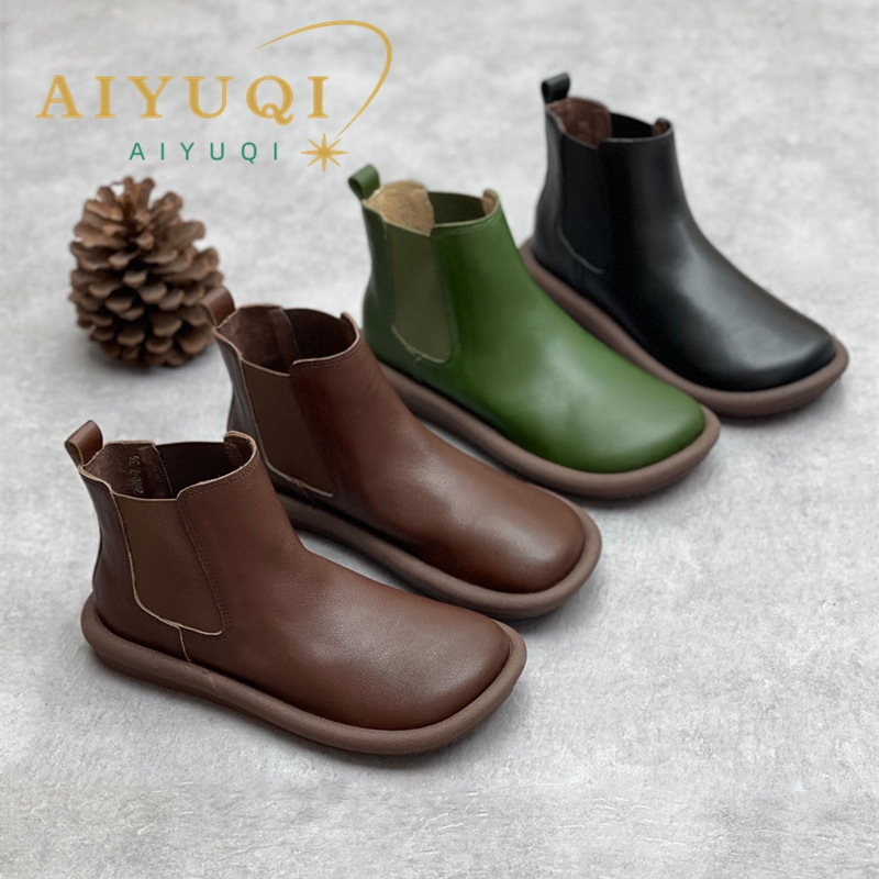 2024 AIYUQI flat bottom women's anti-slip snow women winter warm shoes female boots large size 32da