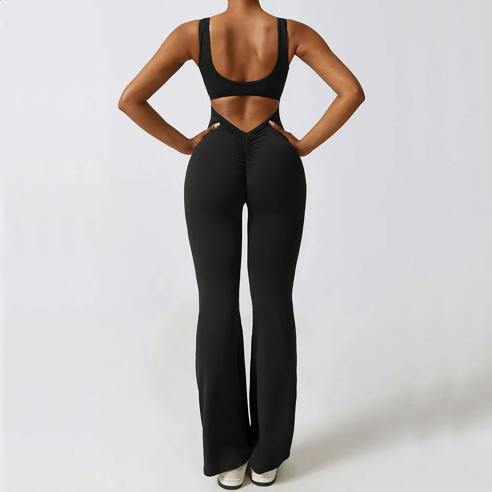 Women Jumpsuits OnePiece Yoga Suit Dance Belly Tightening Fitness Workout Set Stretch Bodysuit Gym Clothes Push Up Sportswear 240820