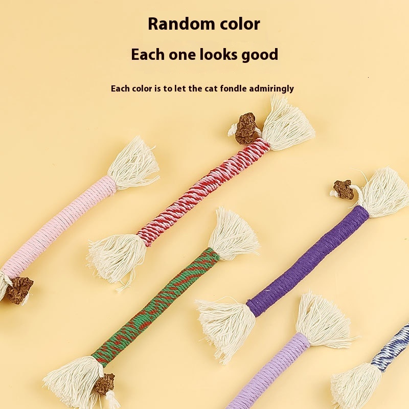 Wooden Polygonum Toy for Self Enjoyment and Soothing Mint Ball Stick Pussy Tooth Grinding Cat Supplies