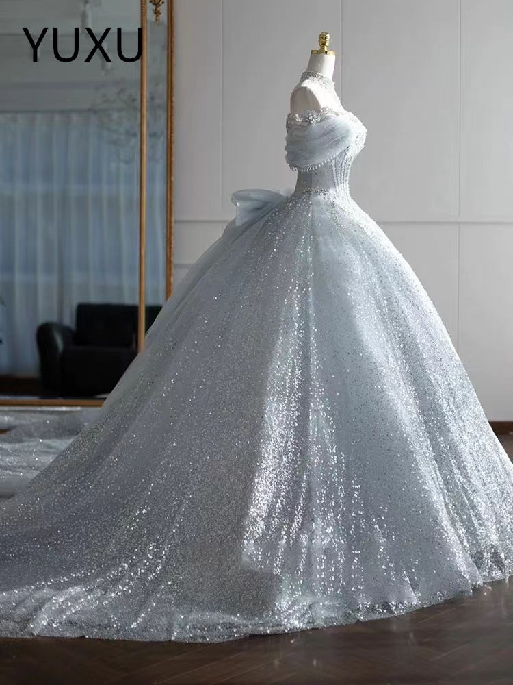 2024 White Wedding Dresses Bridal Gowns Off The Shoulder Princess Vestido Brides Robe De Mariage Pleats Backless sweep Train Plus Size Bridal Gown Ves
