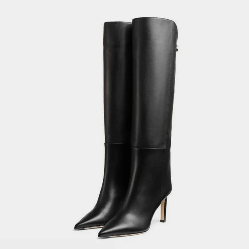 JOZHAMTA Size 34-43 Knee Brand Sexy Super High Heels Shoes For Women Winter 2025 Leather Long Boots