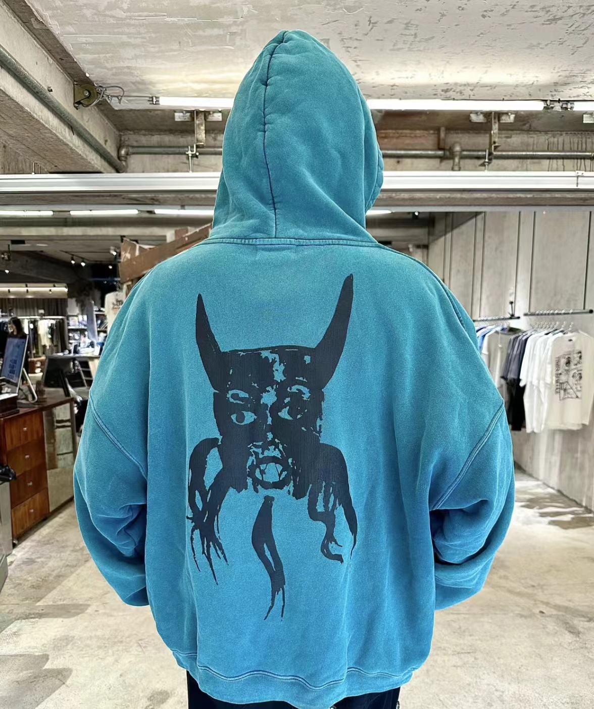 High Street Letter Vintage Hooded Hoodies Men and Women Pullover Casual Loose Autumn Winter Sweatshirts