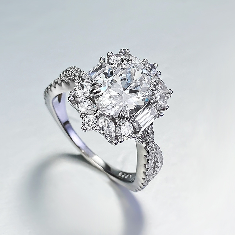 2024 Top Jewelry: urious Sterg Sier Moissanite Eternity Band Ring dh910320090