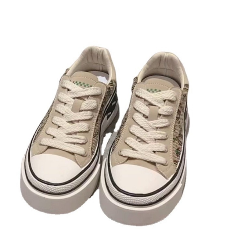 New Platform Sneaker Chunky Casual Vulcanize Comfy Height Increasing Trainers Hidden Heel Women Spring Autumn Boat Canvas Shoes