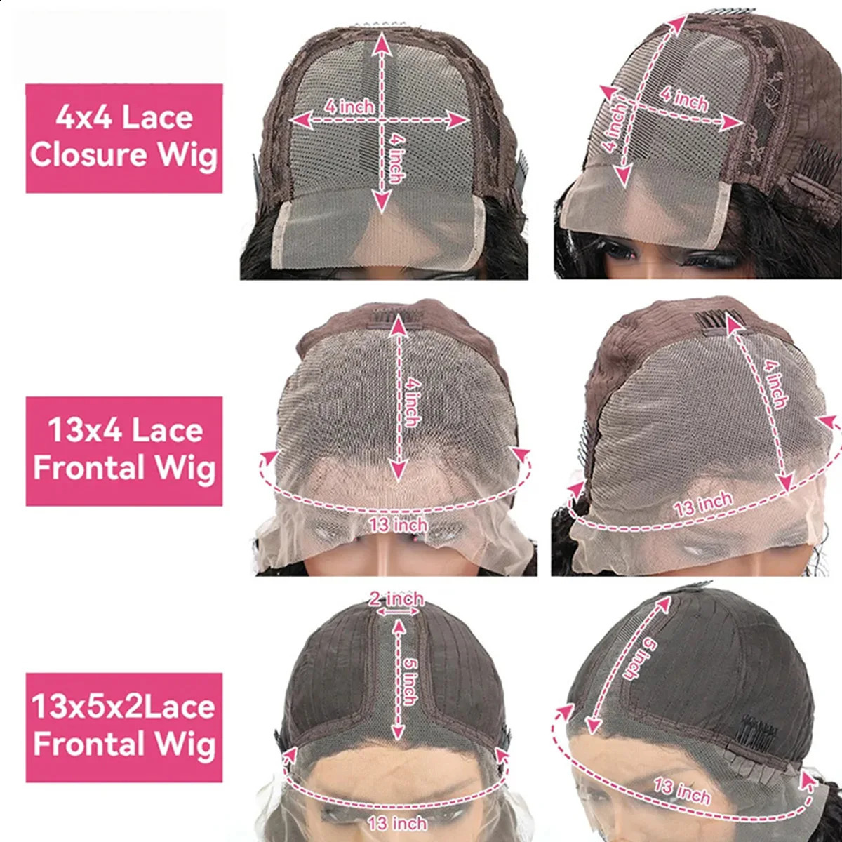 Deep Wave 180% Density Pre-Plucked Side Part Short Bob 13*4 Lace Frontal Brazilian Virgin Human Hair Wigs For Black Woman 240826CJ