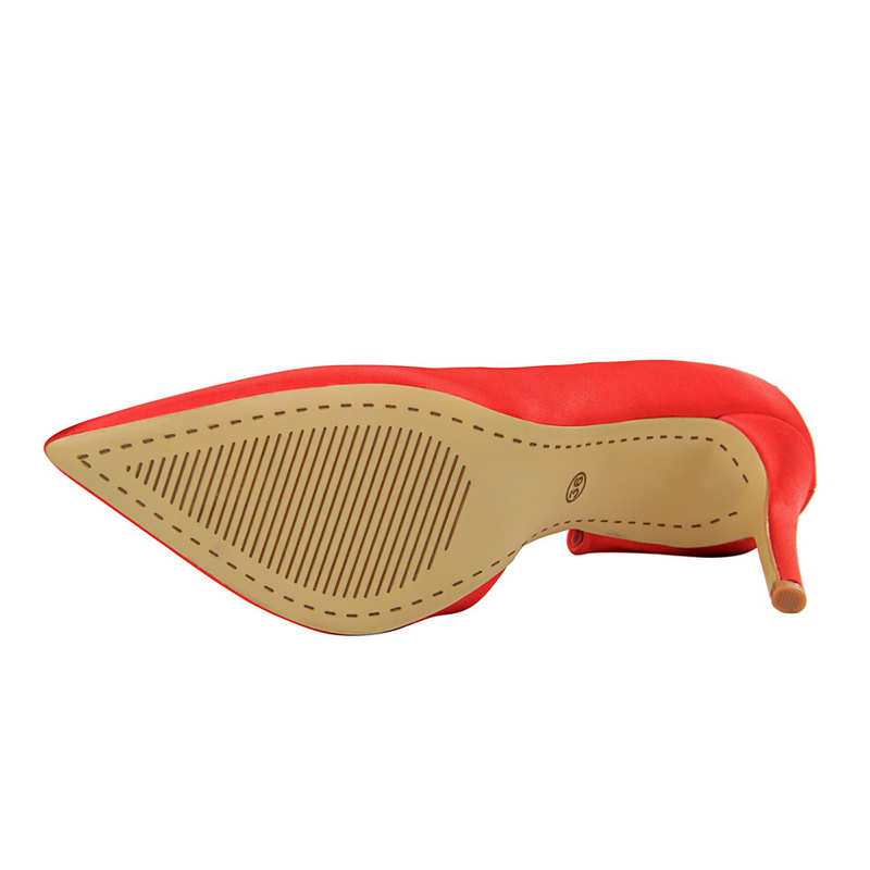 New BIGTREE Wine Red Green Blue Black Women Pumps Silk High Fashion Office Female Stiletto Heels Party Shoes 5d32