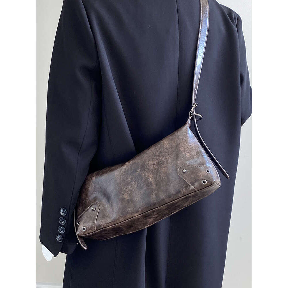 Retro Pu Leather Women's Underarm Cool Y2k Girls Vintage Small Shoulder Bags Simple Female Crossbody Bag Handbags Purse rse ef6b 4