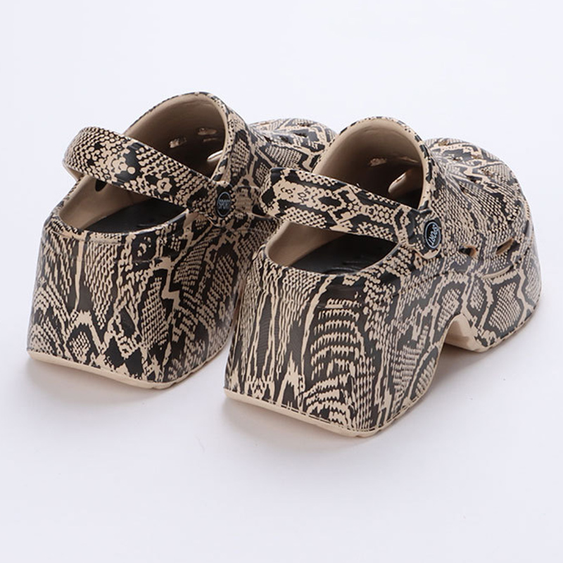Chunky Platform Sandals for Women with Closed Toe-Colorful Wedge Heel Clogs Slippers for Beach Comfort and Stylish Hollow Out Design
