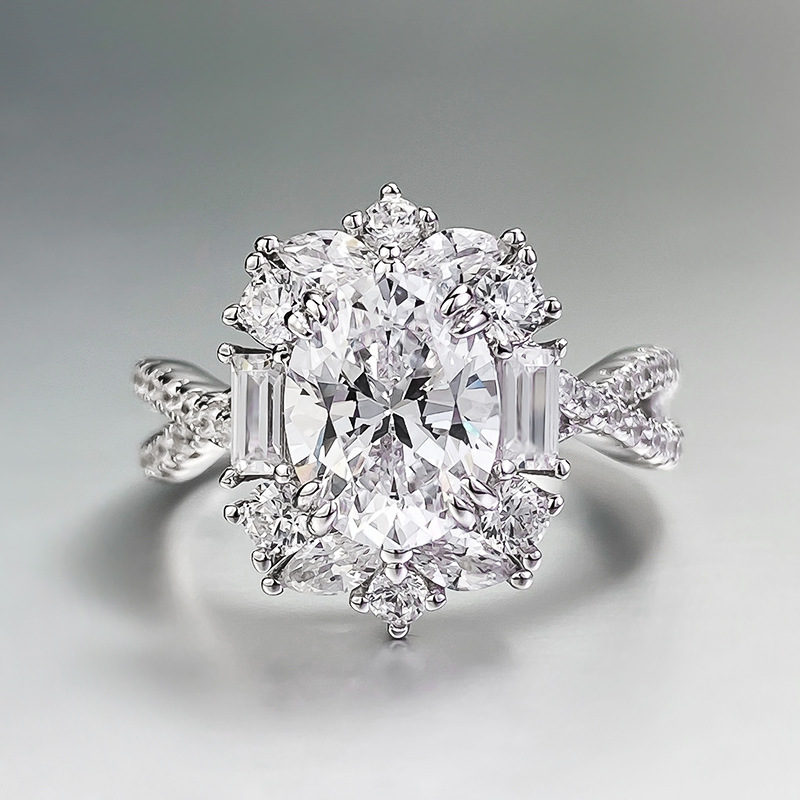 2024 Top Jewelry: urious Sterg Sier Moissanite Eternity Band Ring dh910320090