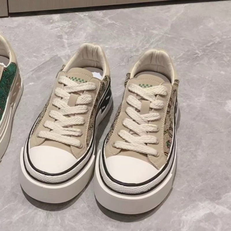 New Platform Sneaker Chunky Casual Vulcanize Comfy Height Increasing Trainers Hidden Heel Women Spring Autumn Boat Canvas Shoes