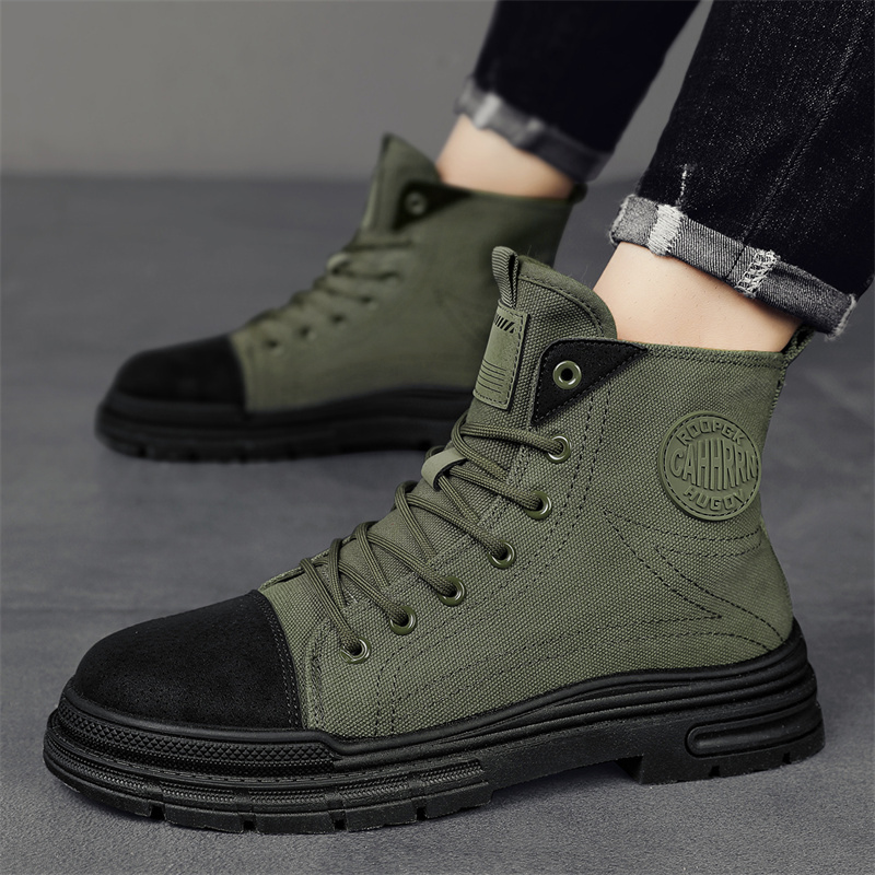 Mens CYYTL Boots Casual Canvas Shoes Winter Designer Ankle Platform Motorcycle Tactical Cowboy Combat Work Hiking c18f
