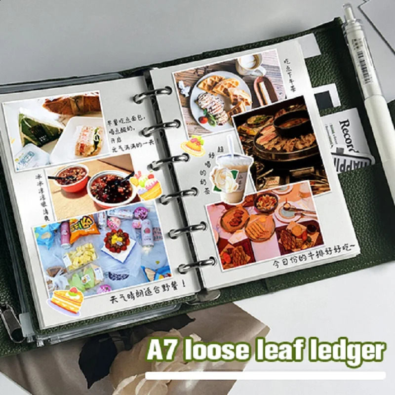 Moterm Luxe 2.0 Series Pocket Size Planner Pebbled Grain Leather A7 Notebook with 30MM Ring Mini Agenda Organizer Diary Notepad 240830