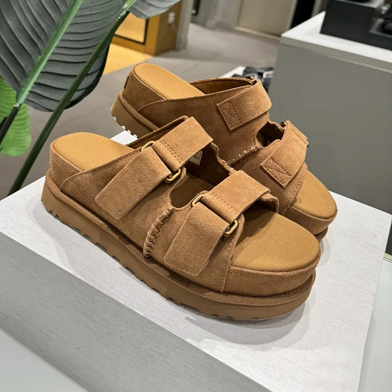 Thick New Sole slippers Women PU Leather Cross Strap Holiday Beach Shoes Female Casual Flat Sandalias Summer Sandals Woman
