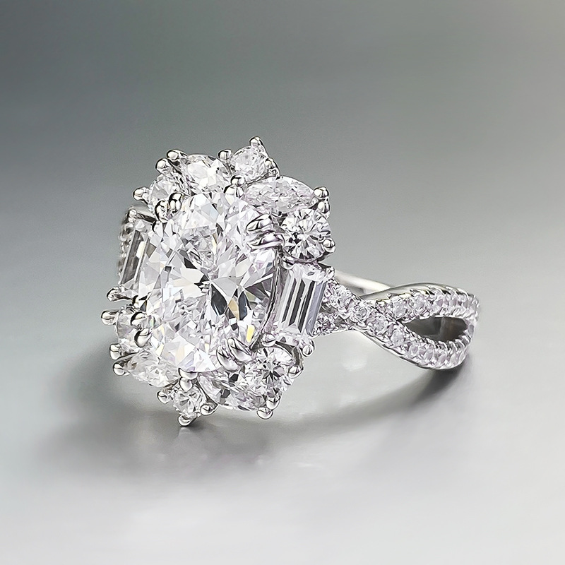 2024 Top Jewelry: urious Sterg Sier Moissanite Eternity Band Ring dh910320090