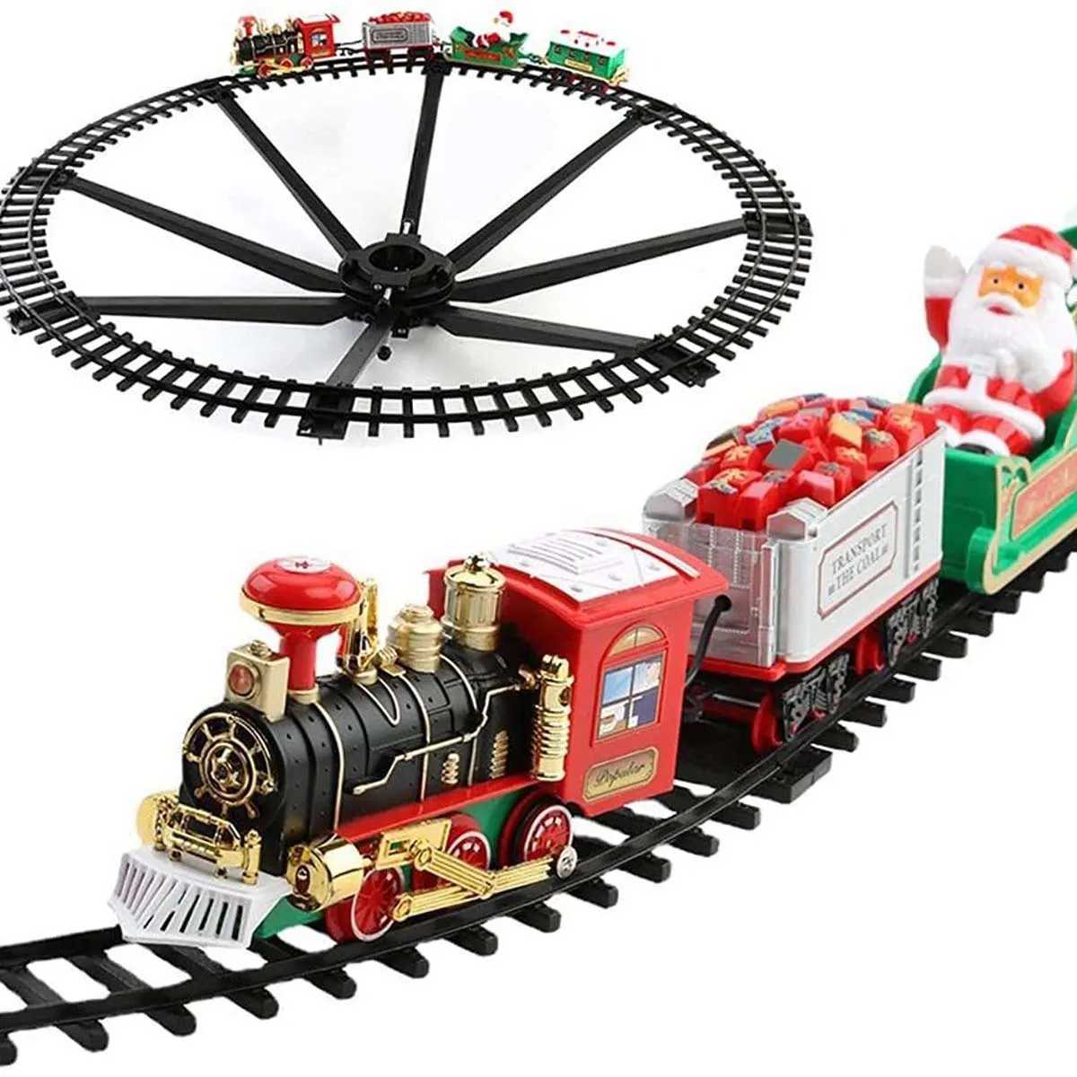 Christmas Decorations Christmas break electric train set easy to decorate safe and suitable for childrens gifts and party home Christmas tree decorati