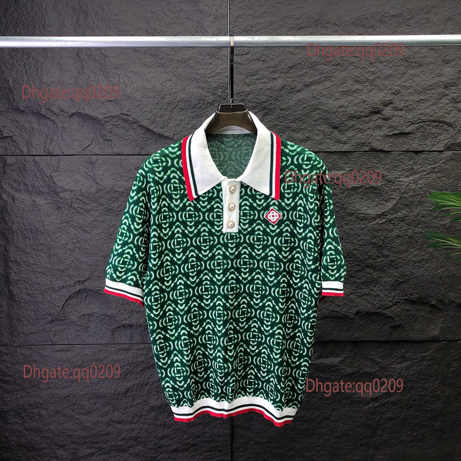 Men's Plus Tees & Polos Round neck embroidered and printed polar style summer wear with street pure cotton 54r6H4544