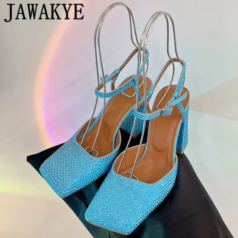 2024 Spring Shoe Square New Toe Block Heel Multicolor Sgbac Formal Ladies Evening Party Dress Shoes 240828