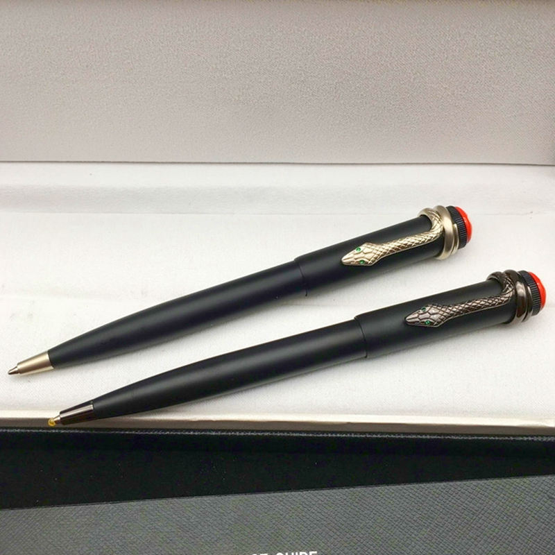 Wholesale High Quality Matte Black 1912 Ballpoint / Roller Ball Pen Business Dwe74 Office Stationery Fashion Calligraphy Ink Fountain Pens No Box