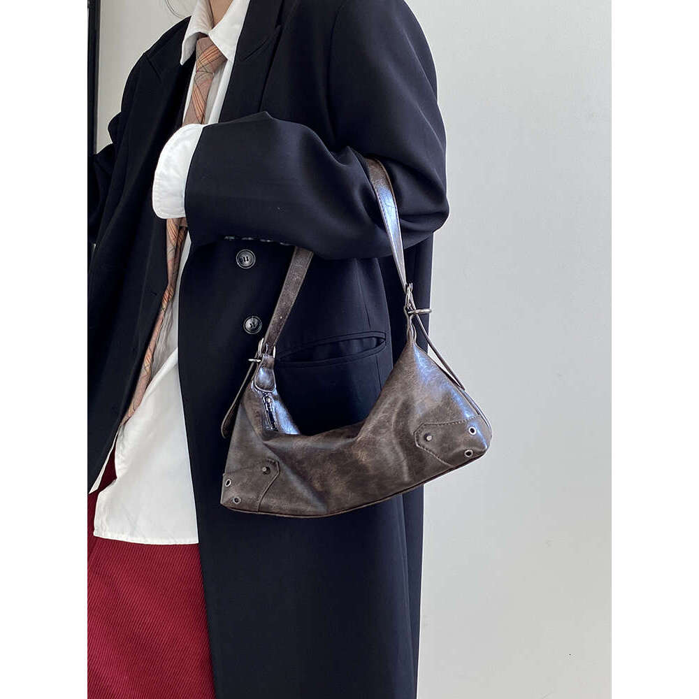 Retro Pu Leather Women's Underarm Cool Y2k Girls Vintage Small Shoulder Bags Simple Female Crossbody Bag Handbags Purse rse ef6b 4