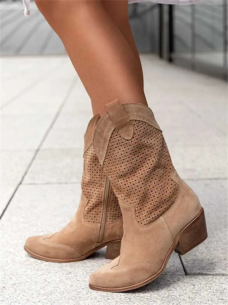 2024 Winter Ankle Boots Designer Fashion High Heel Shoes Burnt wer Suede Low Sleeve Womens Boot Trend H240621