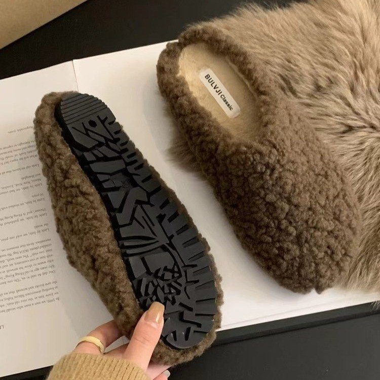 Women Shoes Slippers Flat Bottom Autumn Winter New Fashion Warm Slip On Free shipping