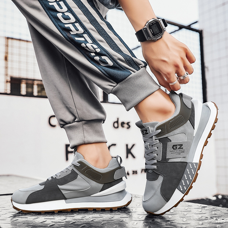 Men's outdoor running versatile thick soled mesh casual shoes 241115