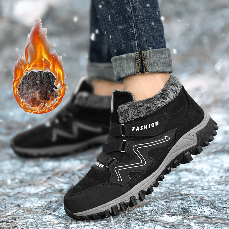 Men 2022 NEW hot Keep Warm Fur Snow Winter Work Casual Sneakers Rubber Ankle Boots Unisex Free Shipping Women Shoes