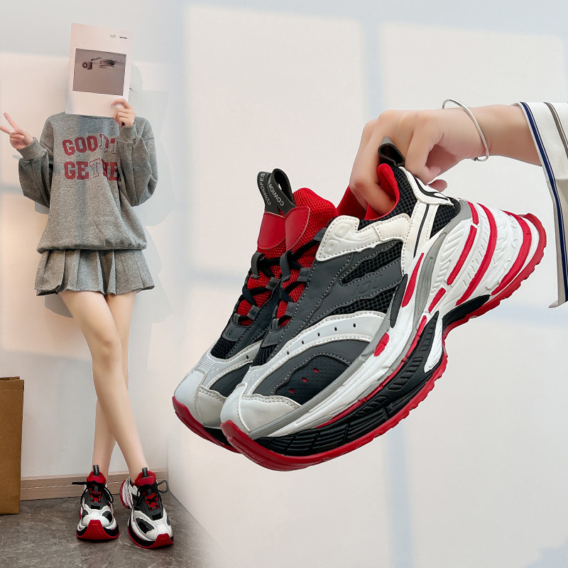 Women's autumn mesh low cut casual sports shoes