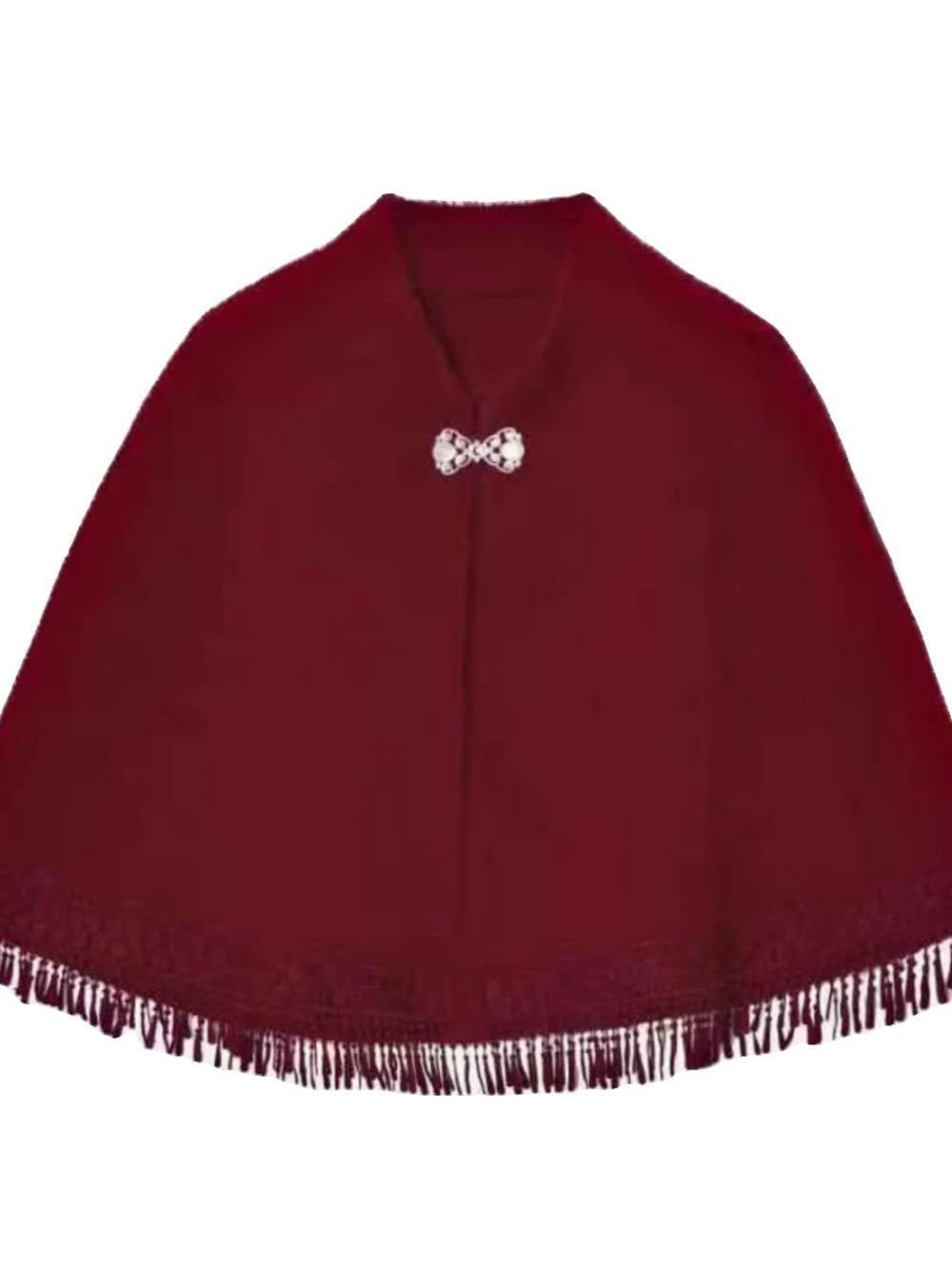 Mink Fur Knitted Shawl Womens Autumn and Winter Cape Stylish Wedding Outfit Paired with Cheongsam Cardigan and Tassel Camisole Jacket