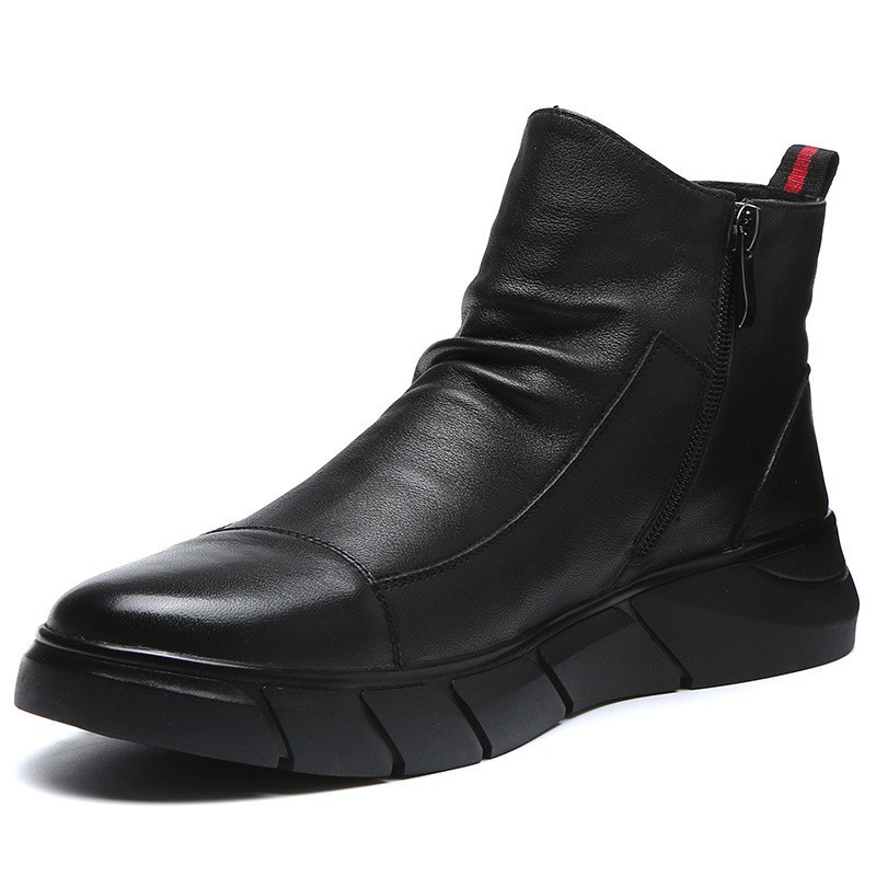Men's casual personalized fashionable British high top boots