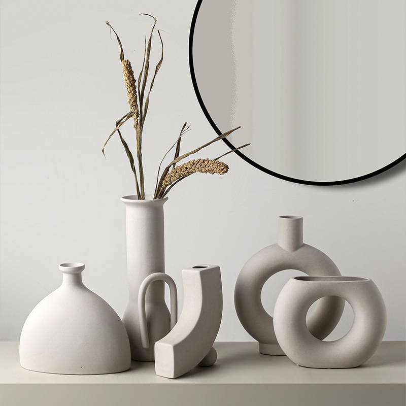 Irregular Ceramic Vase Decoration Living Room Homestay Abstract Home Flower Planter Modern Simple And Diverse Styling Styles