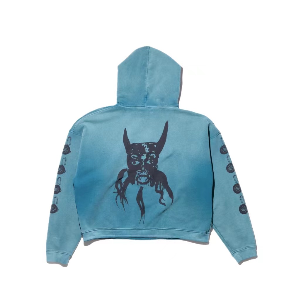 High Street Letter Vintage Hooded Hoodies Men and Women Pullover Casual Loose Autumn Winter Sweatshirts