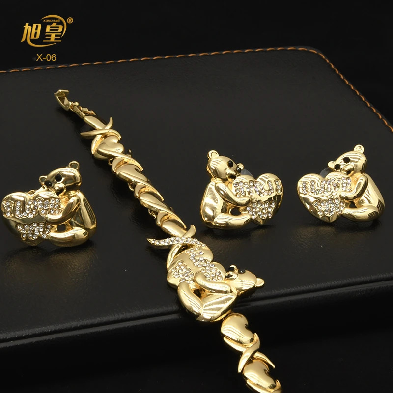 XUHUANG XOXO Necklace Jewelry Sets Nigerian Bridal Wedding Banquet Indian Arabic Charm Chokers Jewellery Gifts Wholesale 240826