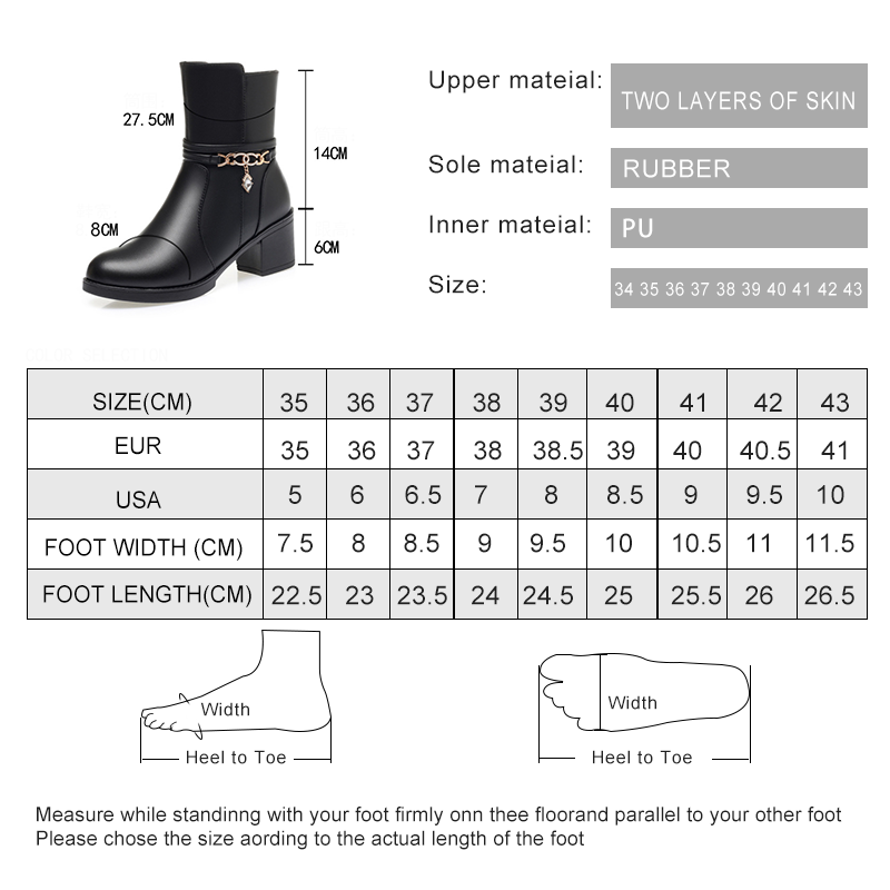 AIYUQI Women Snow Boots Winter 2024 New Genuine Leather Women Ankle Boots Round Toe Large Size Wool Women's Short Booties